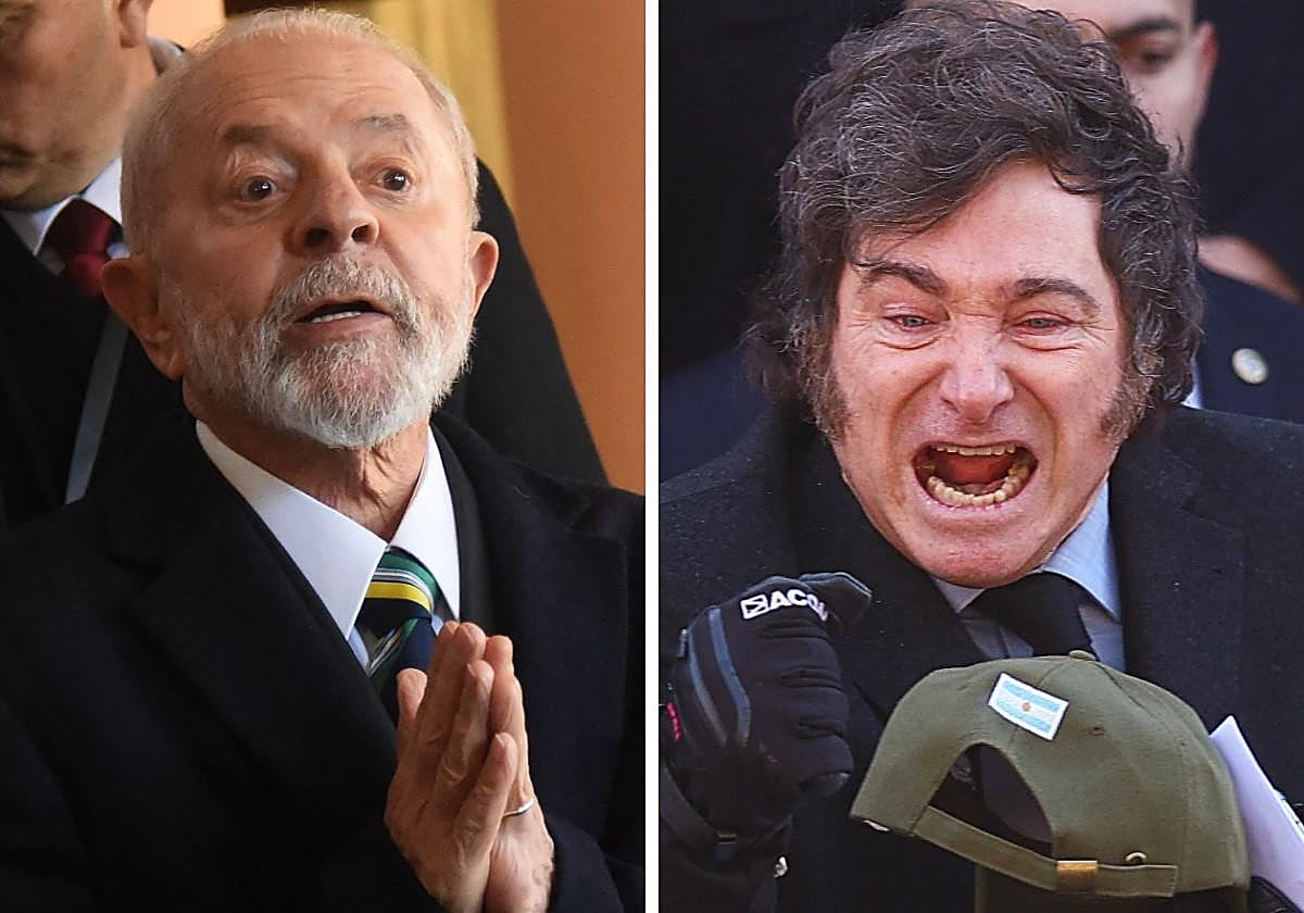 Lula da Silva y Javier Milei