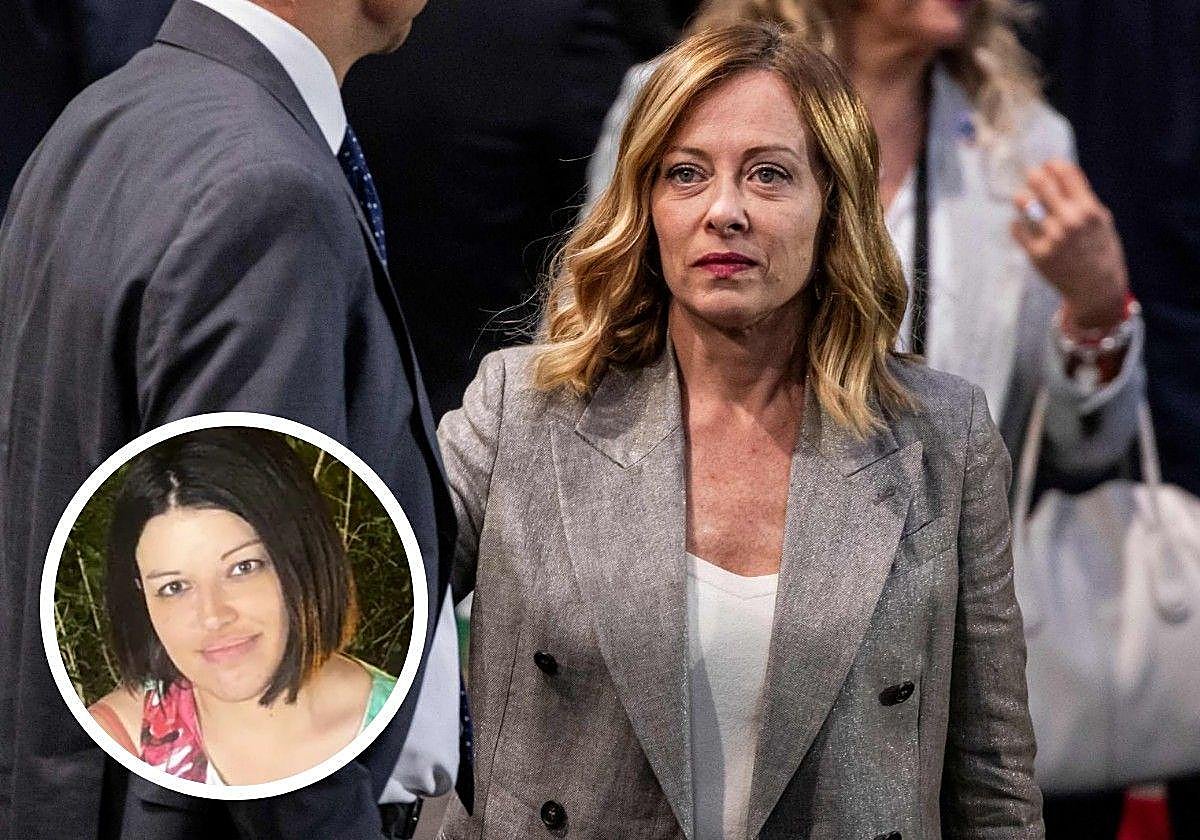 En la imagen, Giorgia Meloni y la periodista multada, Giulia Cortese