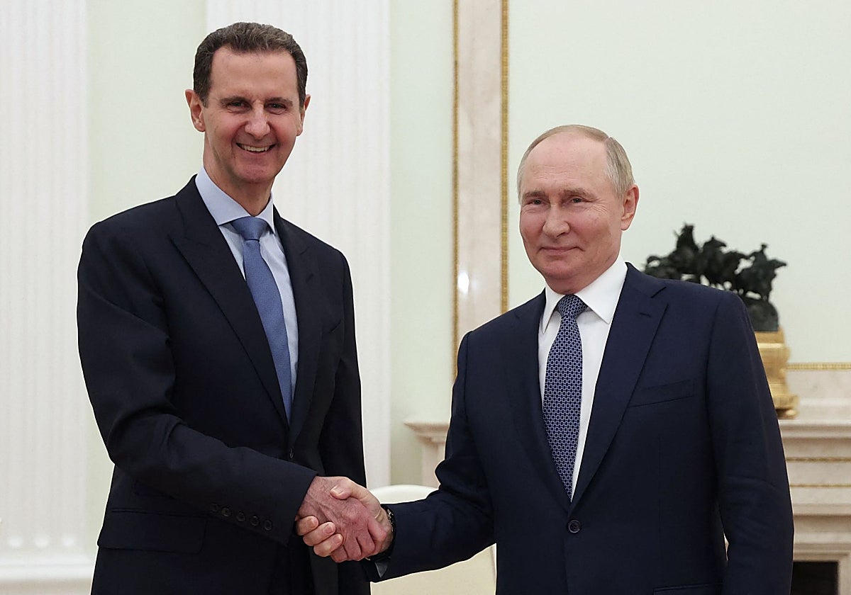 El presidente ruso Vladimir Putin con el presidente sirio Bashar al Assad