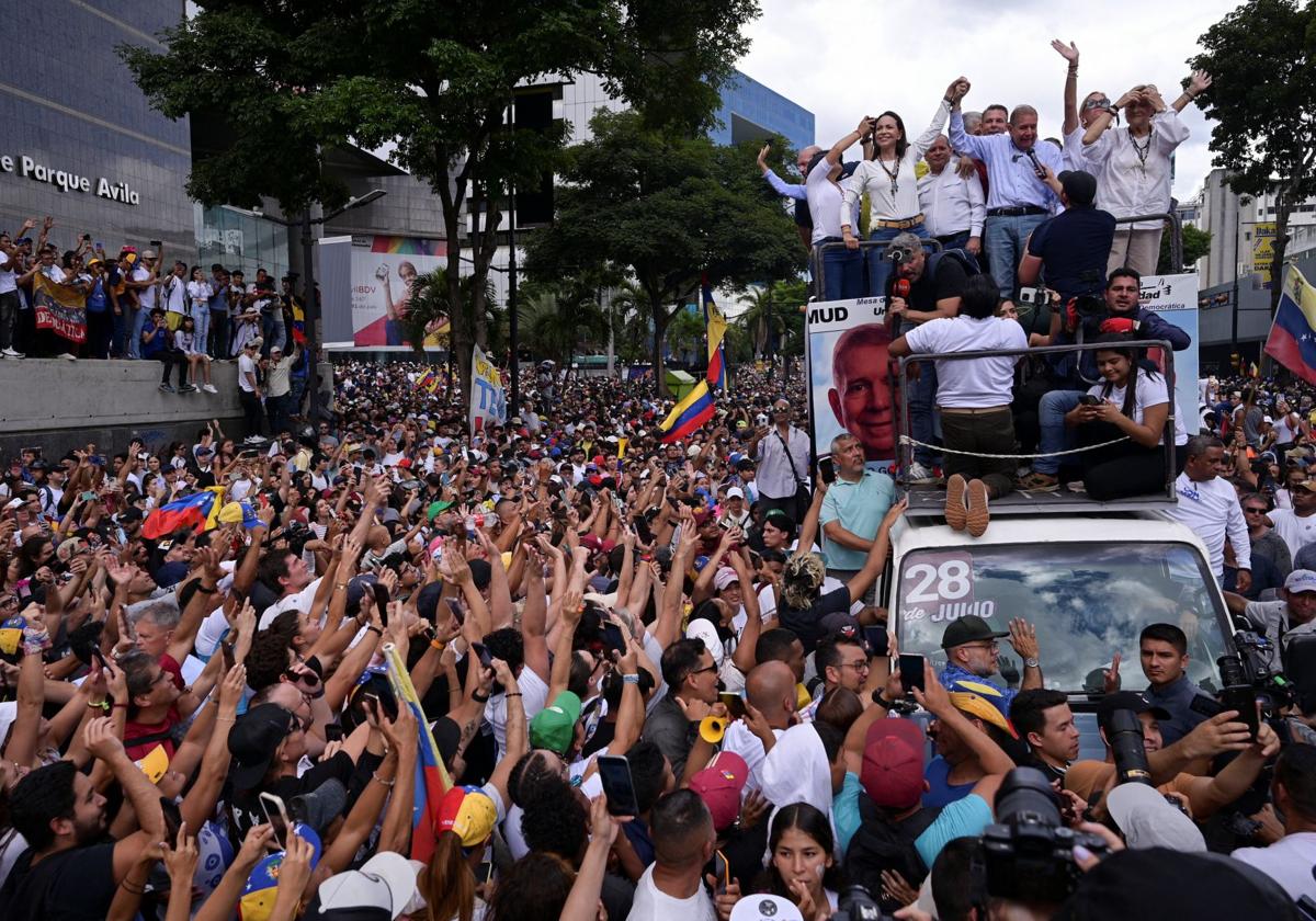 Protestas anti-Maduro en Caracas.