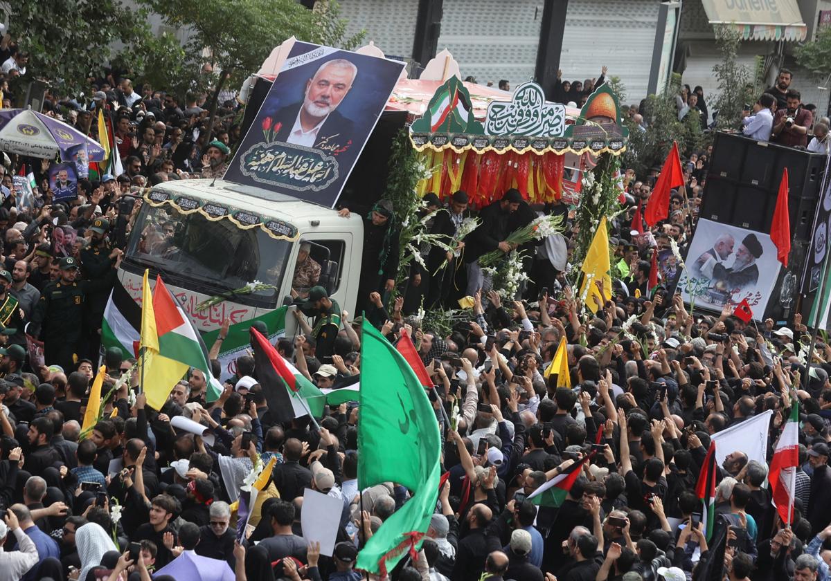 Funeral de Ismail Haniyeh, líder de Hamás.