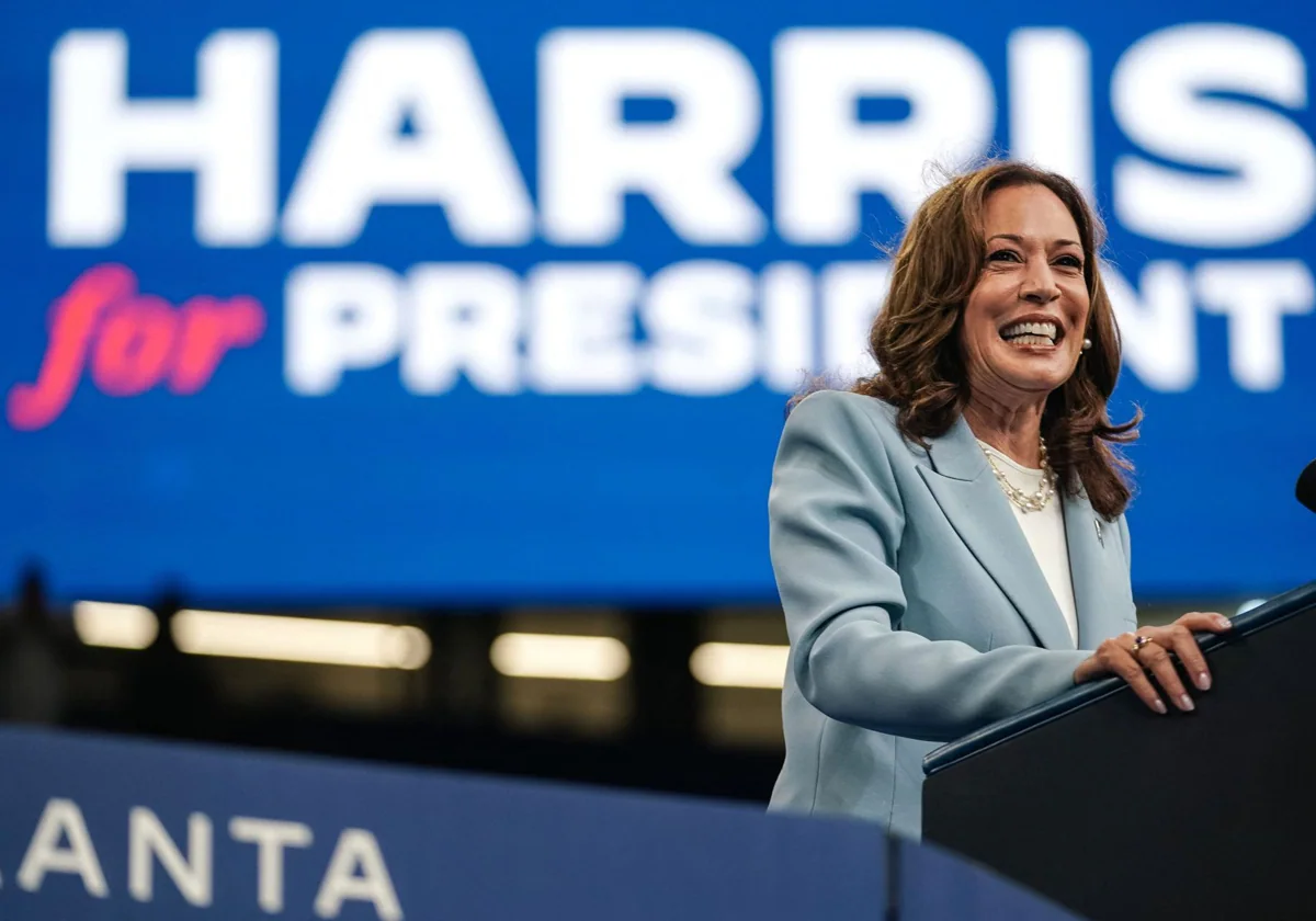 La vicepresidenta estadounidense y candidata presidencial demócrata para 2024 , Kamala Harris