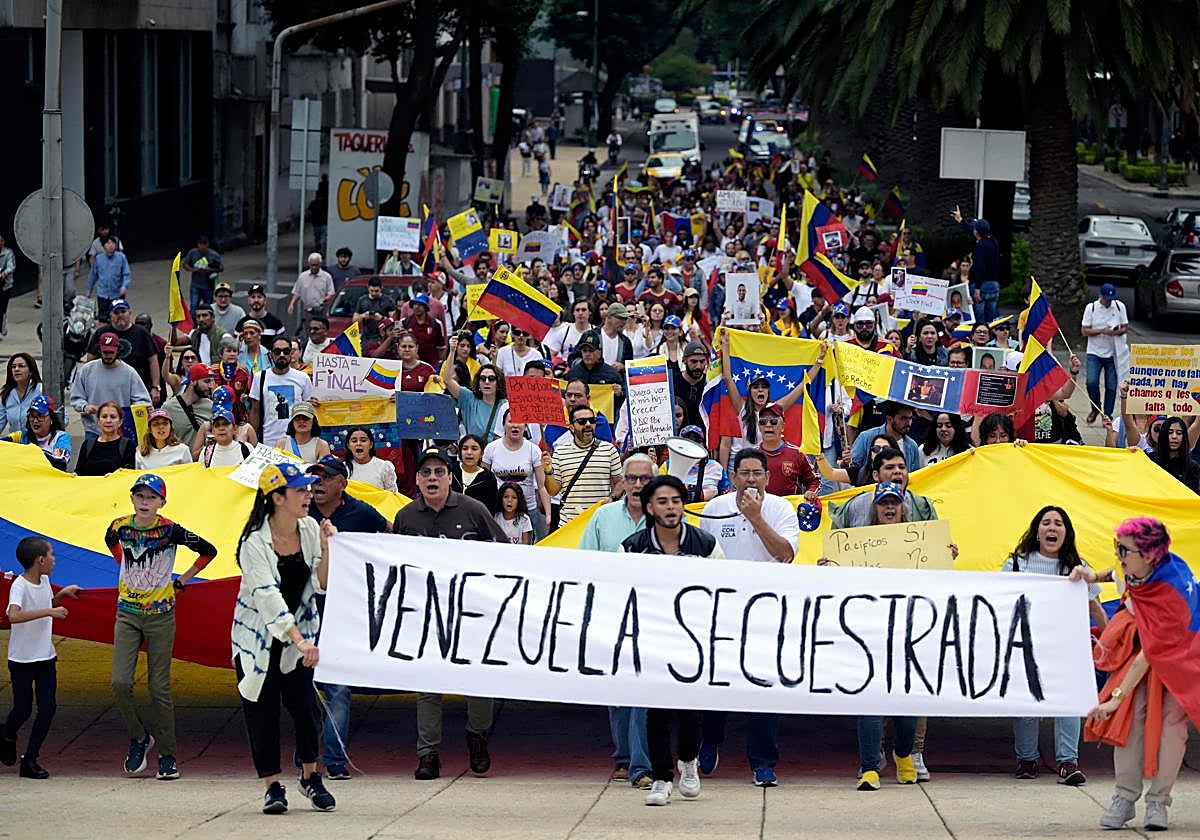 Imagen de las protestas en Venezuela.