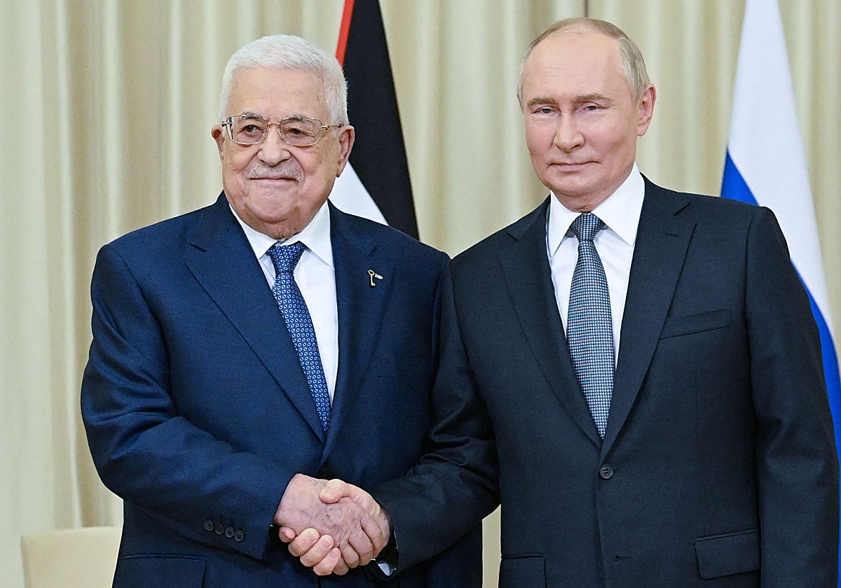 Abbas y Putin en su reunión en Novo Ogariovo