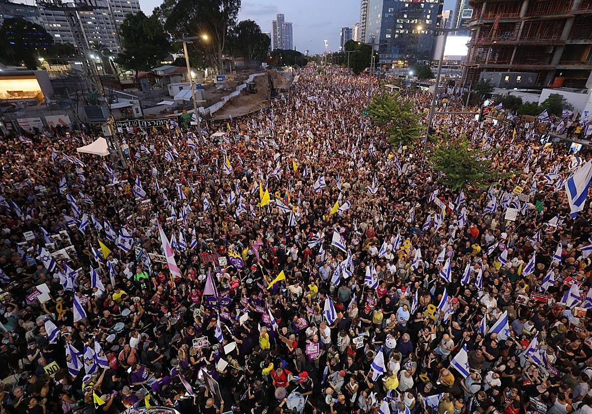 Protestas en Tel Aviv para exigir un acuerdo por los rehenes