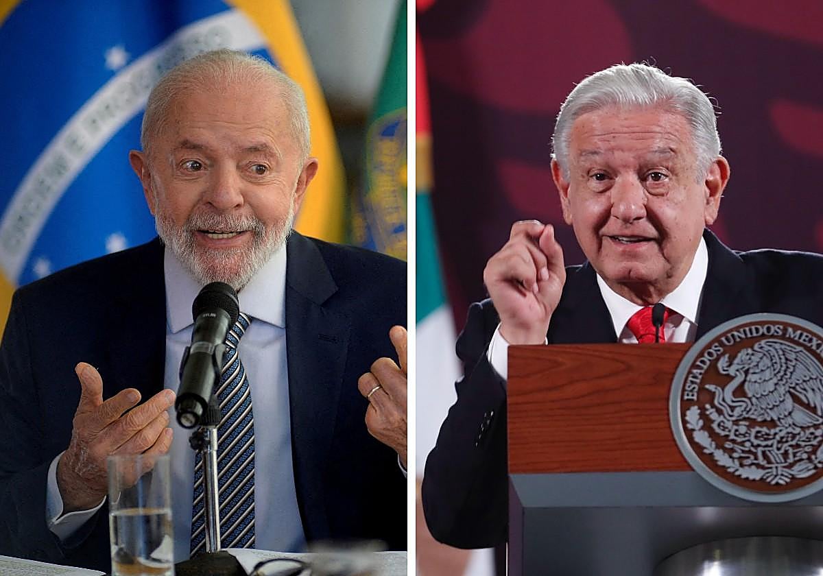 Luiz Inacio Lula Da Silva y Andrés Manuel López Obrador, presidentes de Brasil y México respectivamente