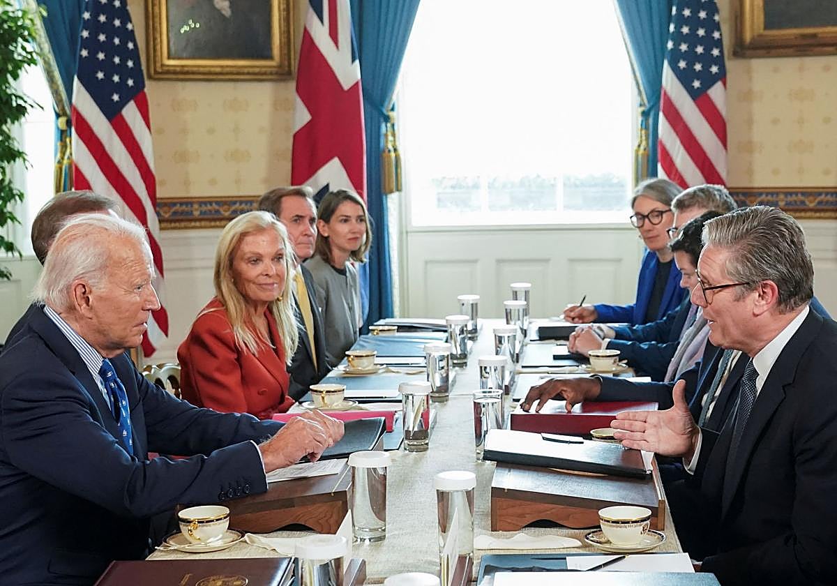 Joe Biden y Keir Starmer, durante su encuentro en la Casa Blanca.