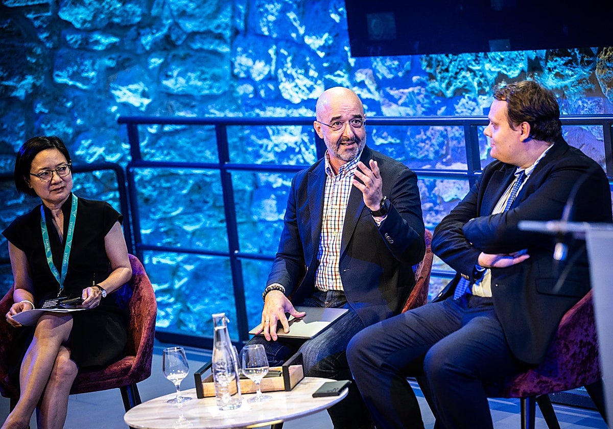 El portavoz húngaro de Viktor Orbán, Zoltan Kovacs, en el seminario de prensa del Danube Institute
