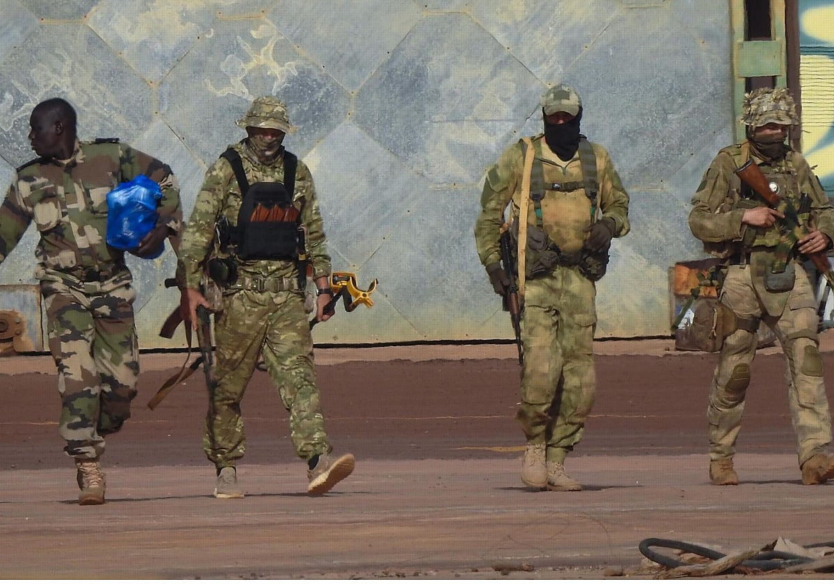 Miembros de Wagner en Mali donde también ha entrado en juego Ucrania