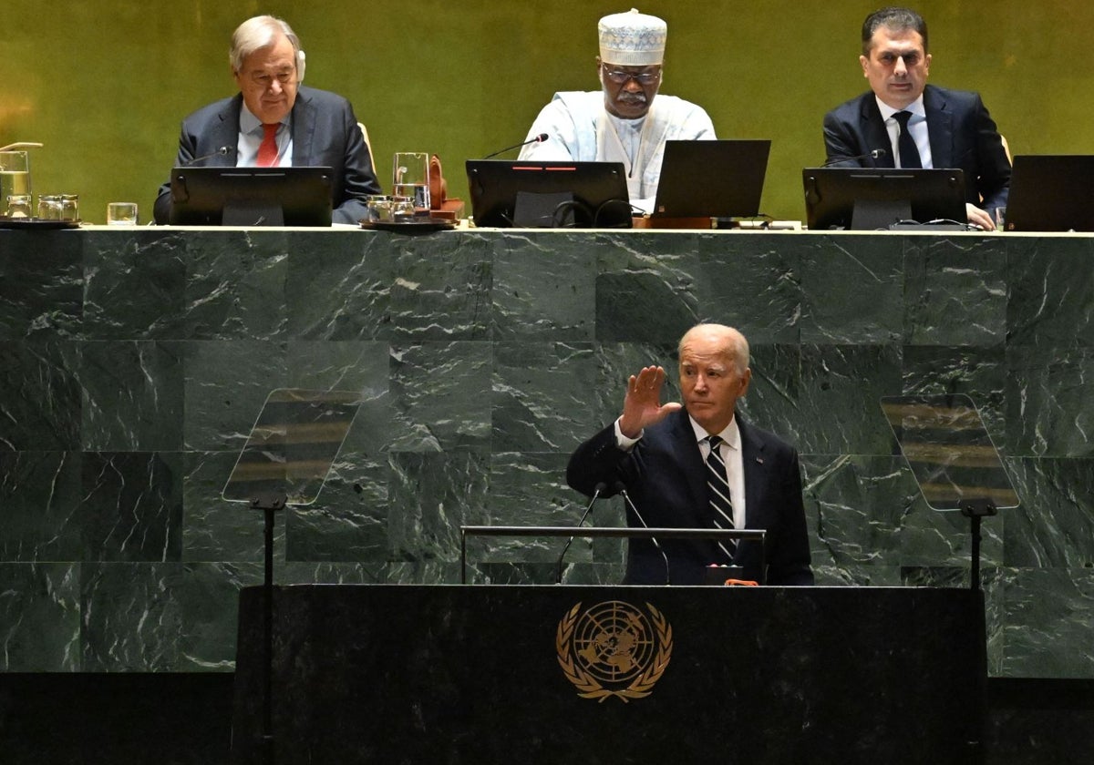 El presidente de Estados Unidos, Joe Biden, en su último discurso como presidente de EE.UU. ante la ONU