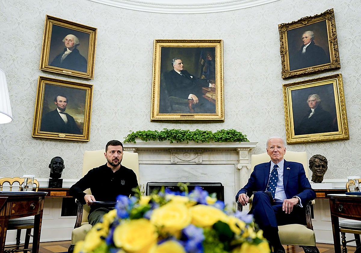 El presidente ucraniano, Volodímir Zelenski, se reúne con Biden en la Casa Blanca