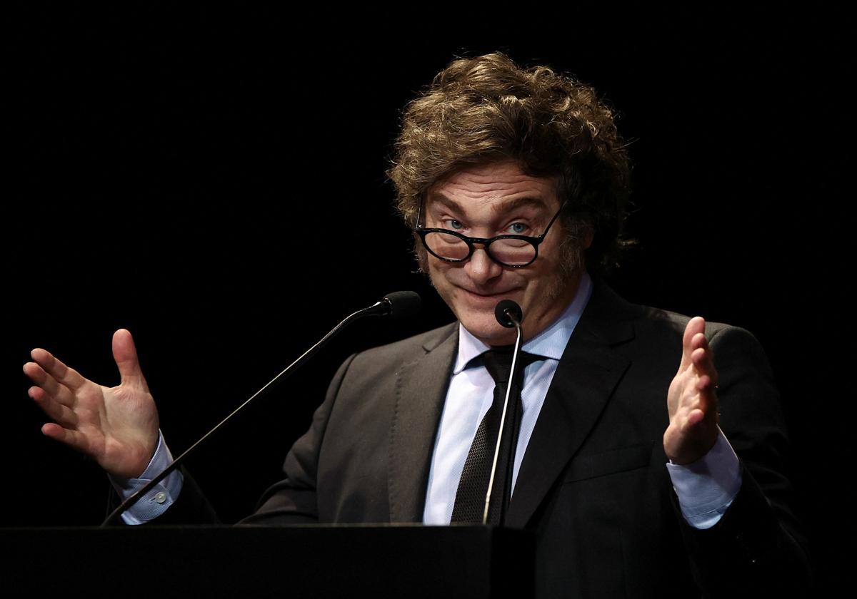 El presidente argentino, Javier Milei, en un evento en Buenos Aires en junio