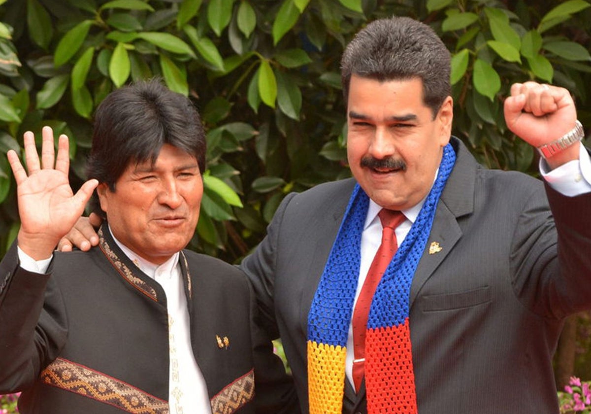 Evo Morales (izquierda) y Nicolás Maduro