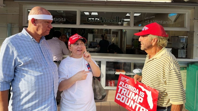 Cubanos en Miami que apoyan a Trump