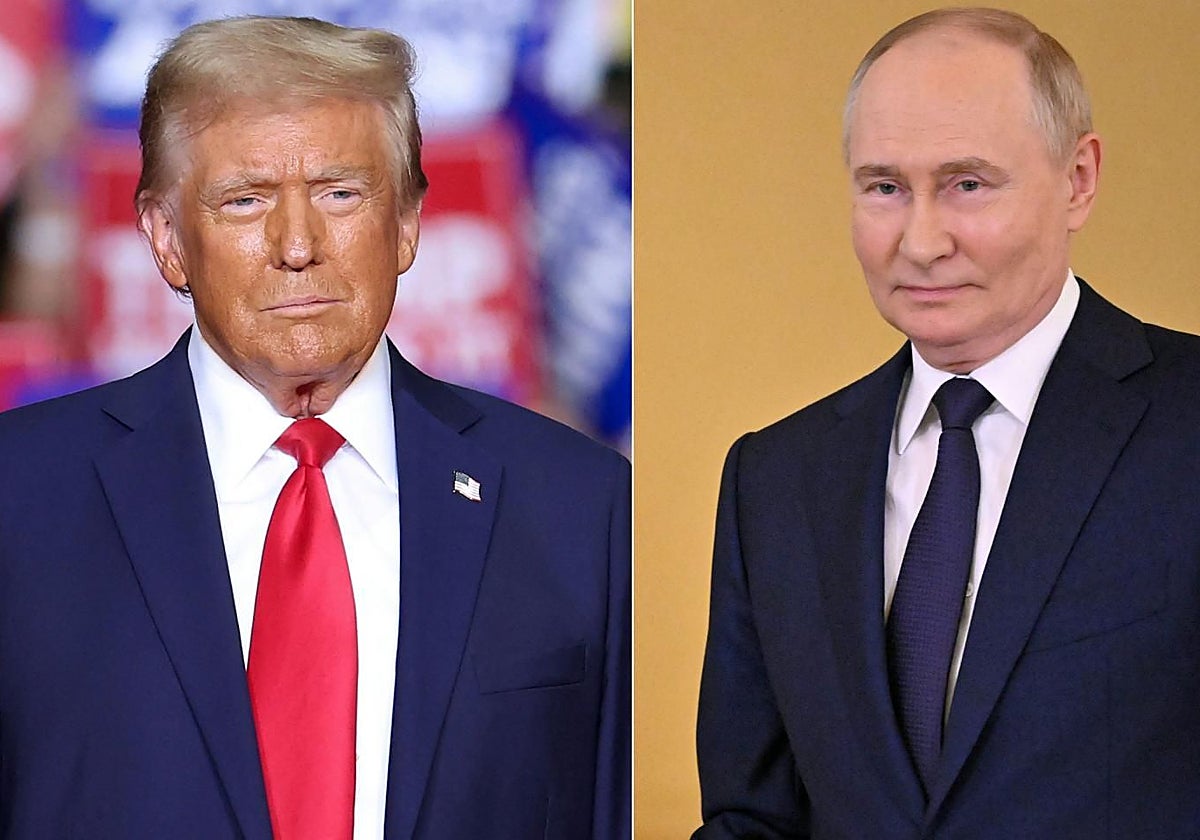 El presidente electo, Donald Trump y su homónimo ruso, Vladímir Putin