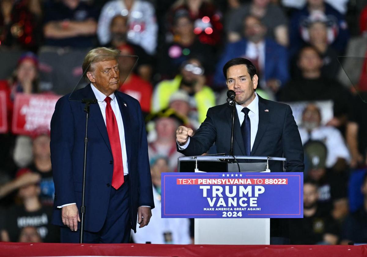 Donald Trump y Marco Rubio durante la campaña electoral