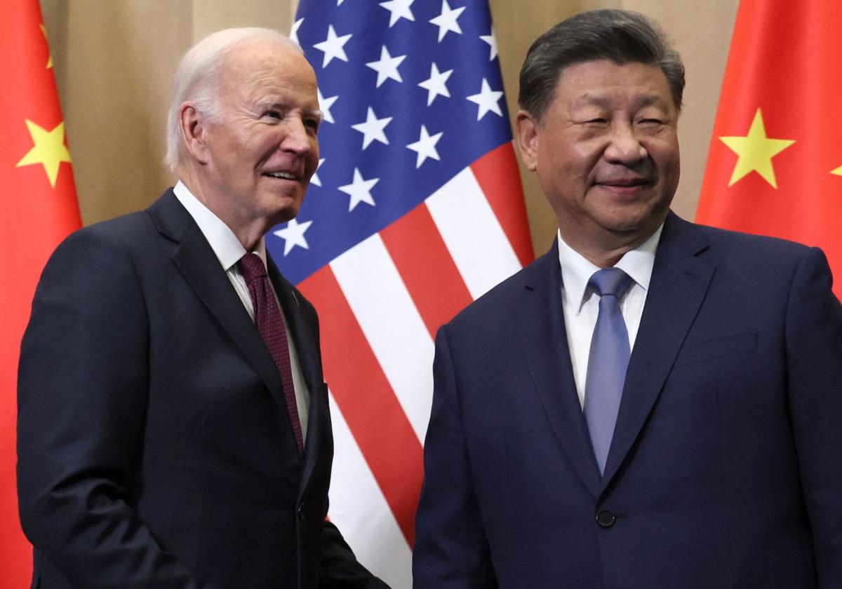 Joe Biden y Xi Jinping, durante su encuentro en Lima.