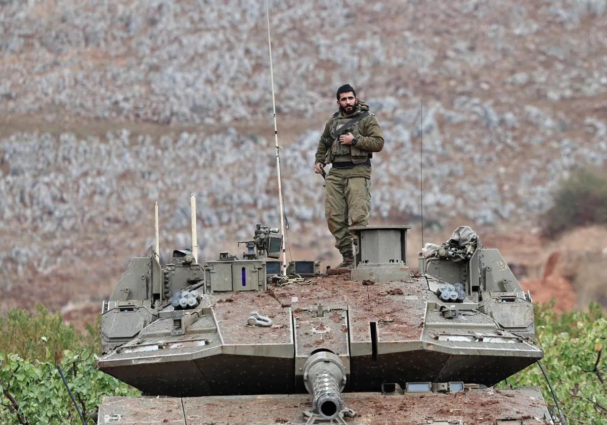 Un soldado israelí en Líbano este miércoles