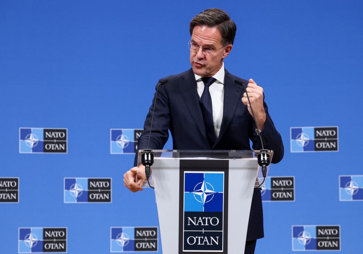 El secretario general de la OTAN, Rutte, en Bruselas este martes