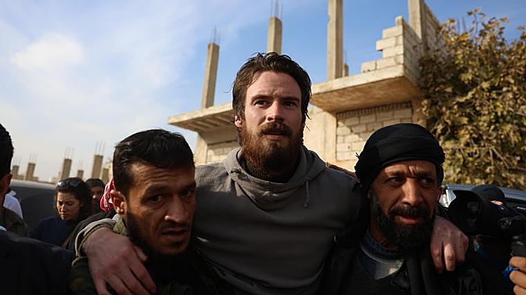 Travis Timmerman, tras ser localizado cerca de Damasco