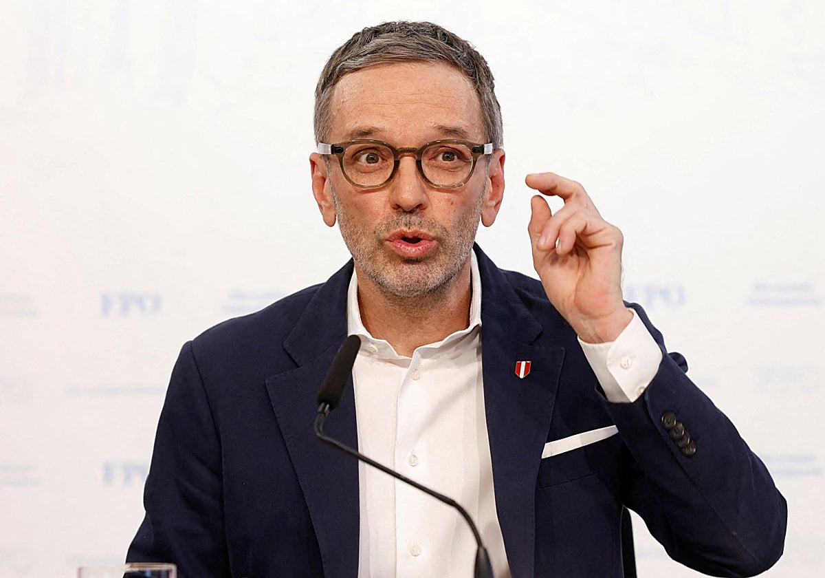 El líder del partido de extrema derecha FPÖ, el austriaco Herbert Kickl