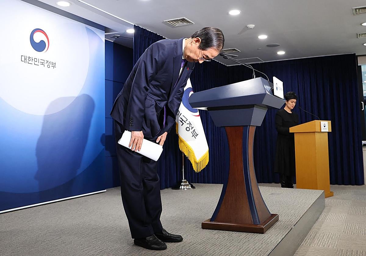 El presidente interino de Corea del Sur, Han Duck-soo