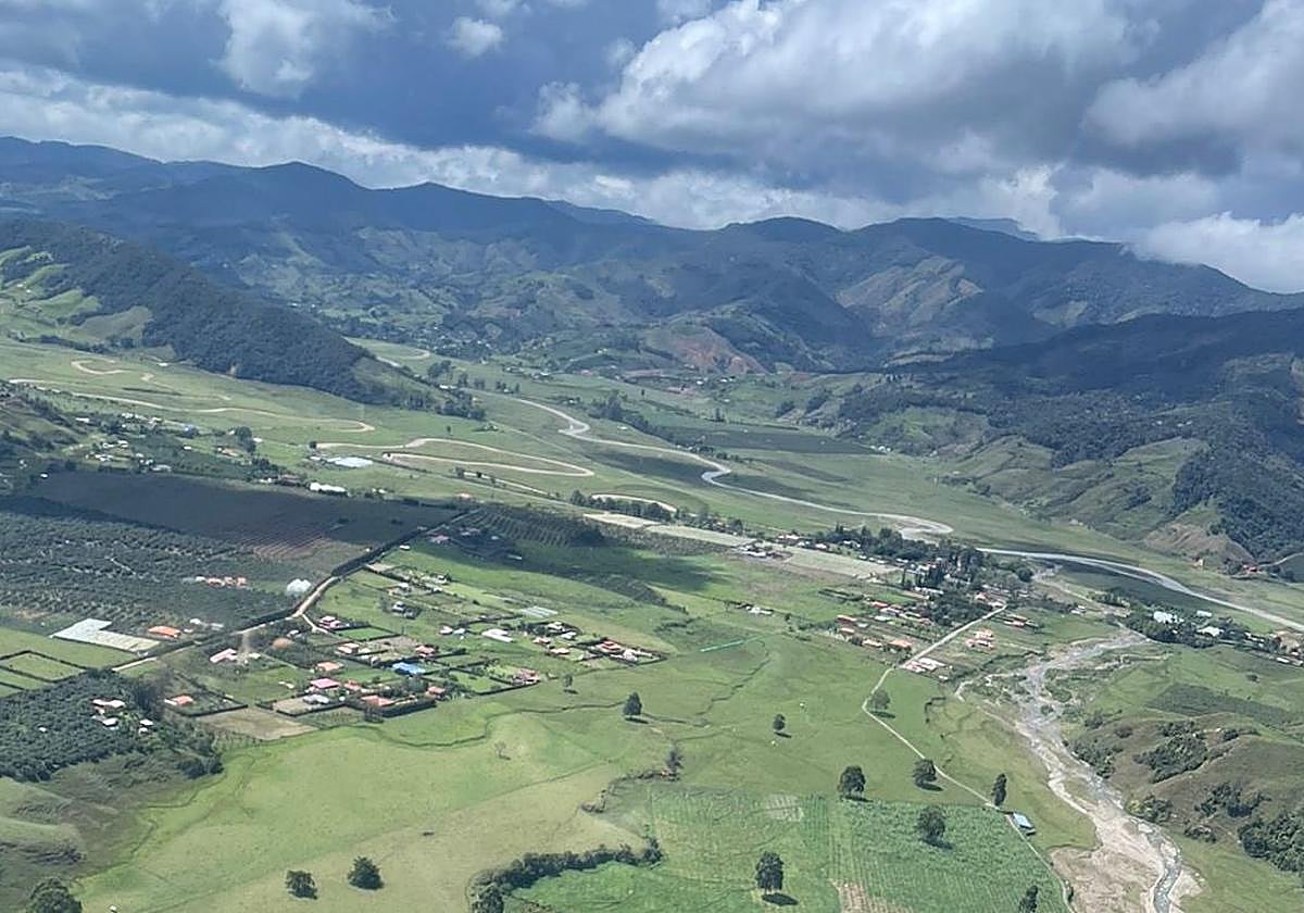 El área rural de Urrao, donde se han dado las labores de rescate que han buscado a la aeronave.