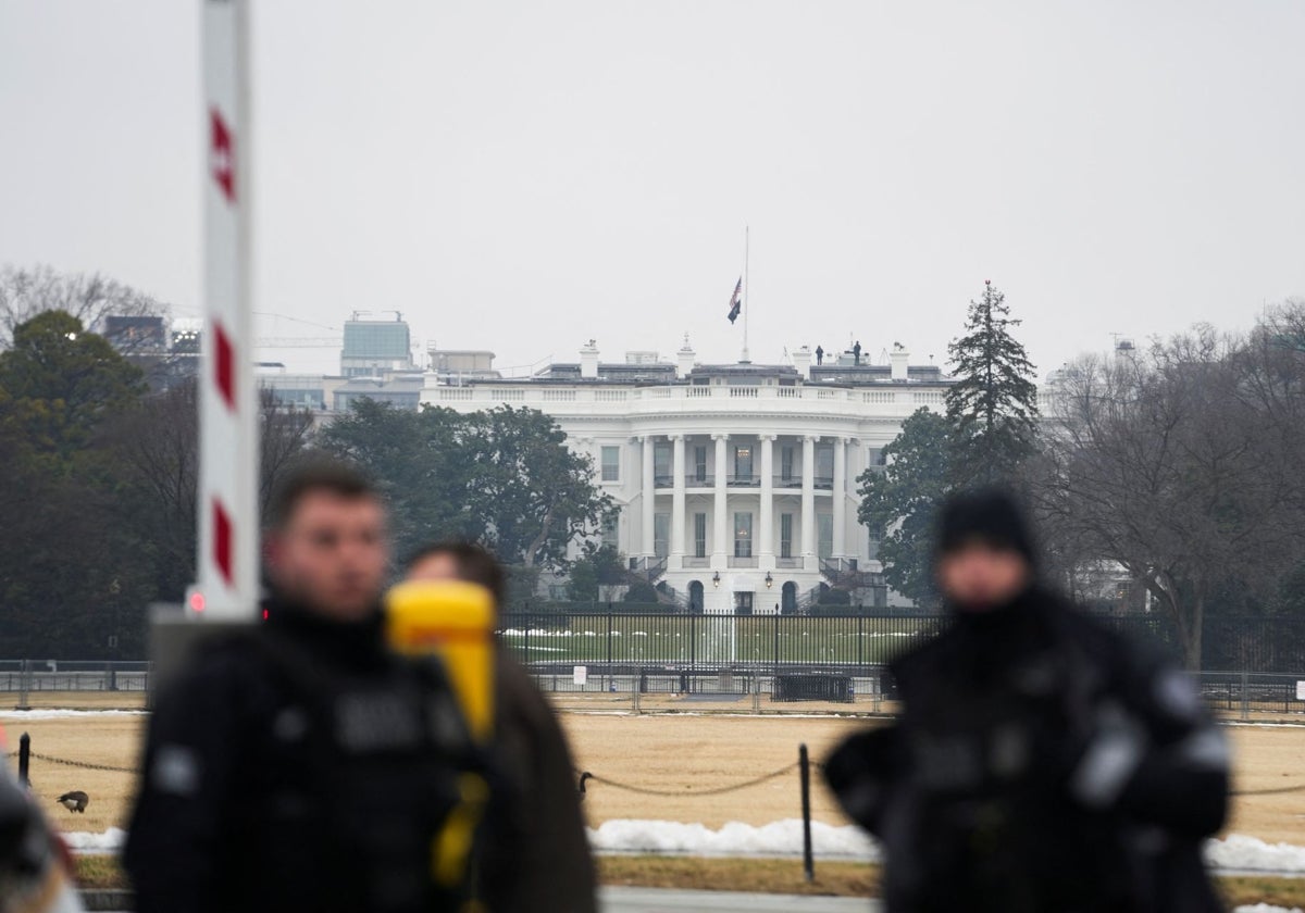 El Servicio Secreto protege la Casa Blanca en vísperas de la toma de posesión de Donald Trump