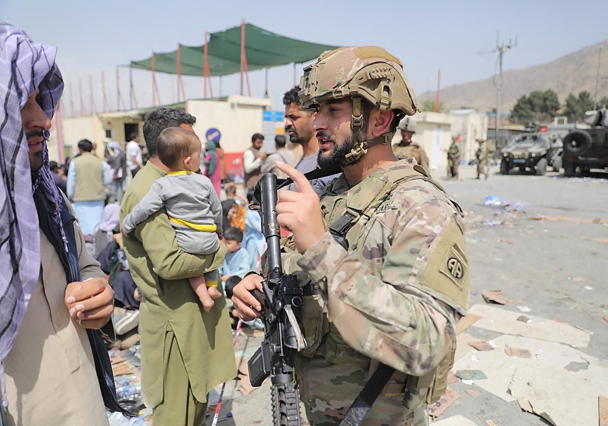 Un soldado norteamericano, hace unos días en Kabul