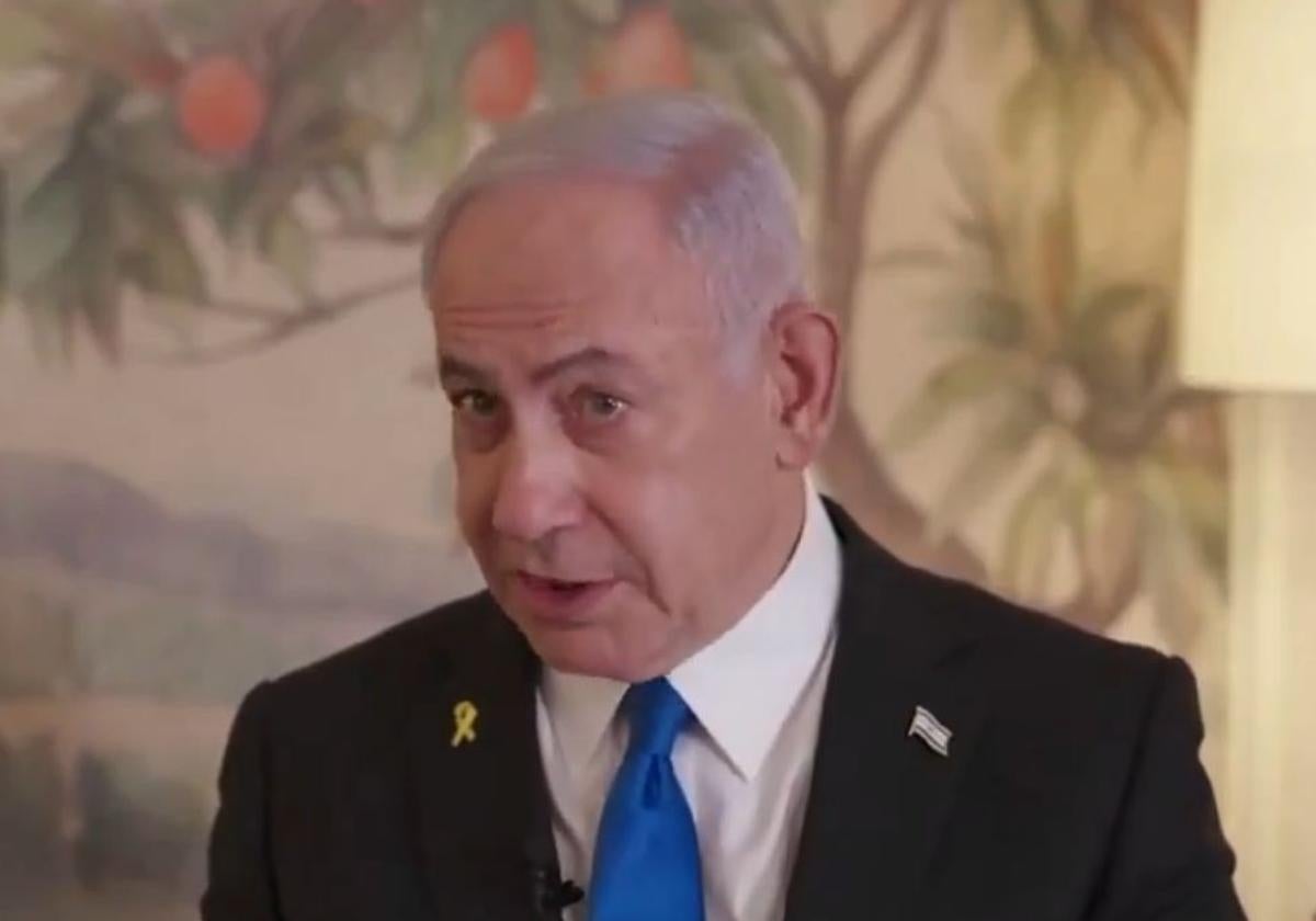 El primer ministro israelí, Benjamín Netanyahu, en una entrevista a 'Canal 14'