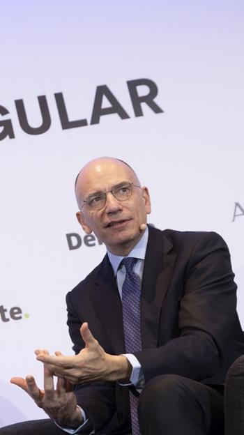 El ex primer ministro de Italia, Enrico Letta, en el encuentro ABC Gran Angular