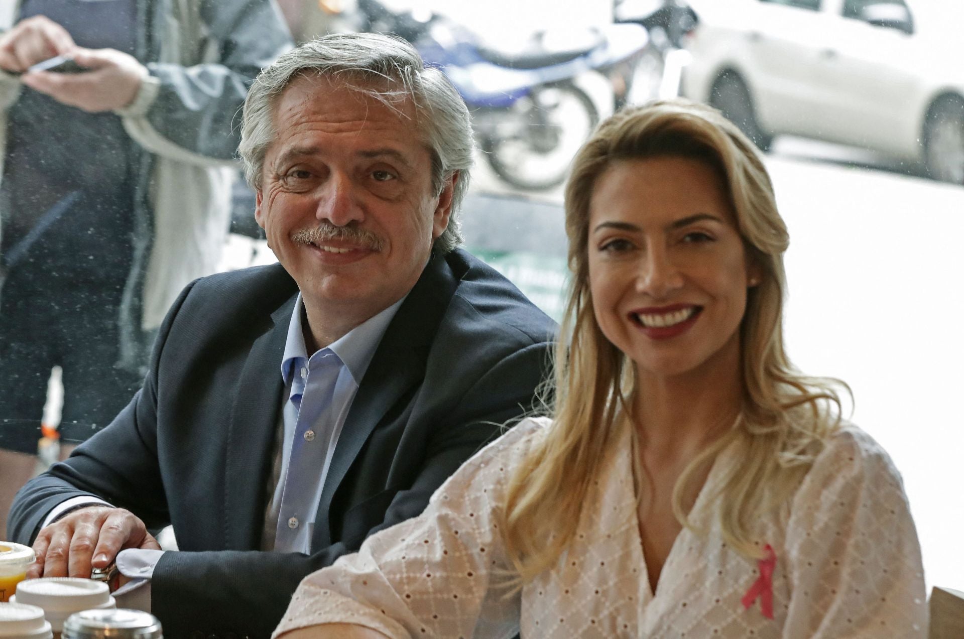 Alberto Fernández junto a Fabiola Yáñez en una foto de archivo.