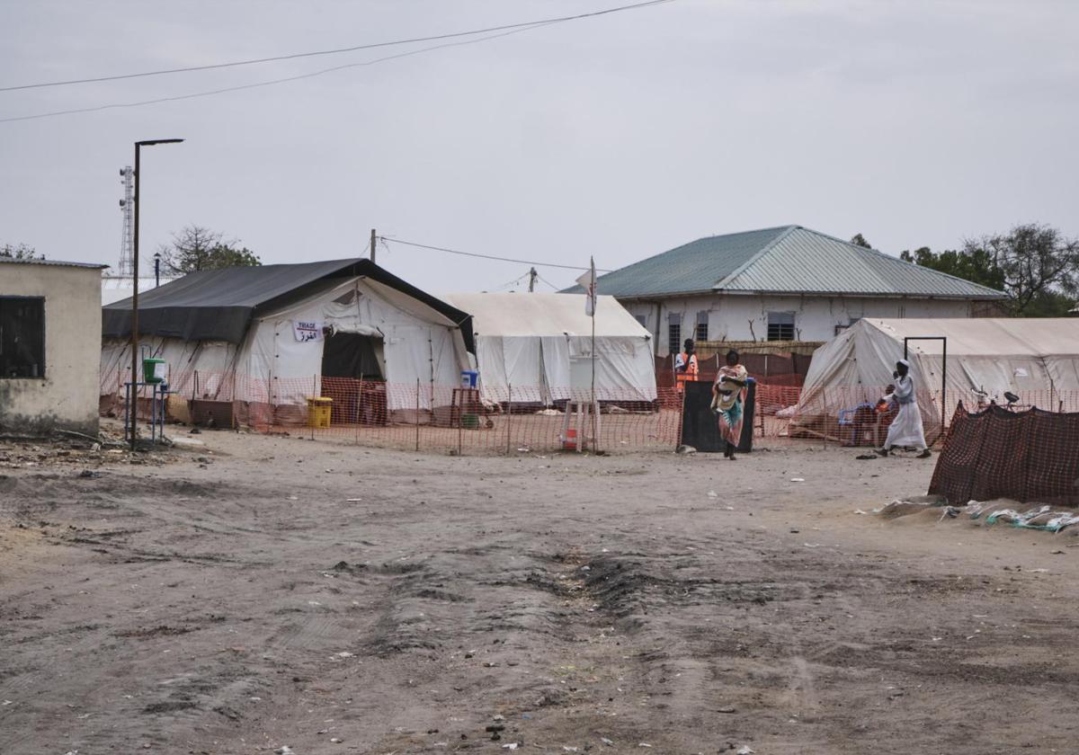 Campamento de refugiados en Sudán