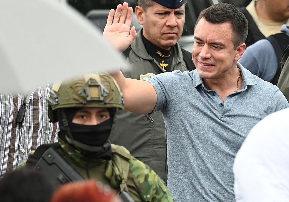 El presidente Daniel Noboa, esta semana en Guayaquil