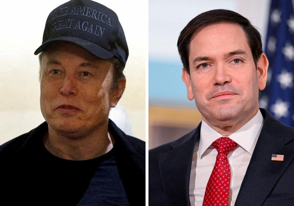 Elon Musk (izquierda) y Marco Rubio