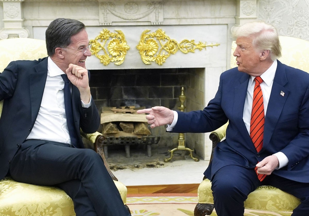 El presidente de Estados Unidos, Donald Trump, se reunió este jueves con el secretario general de la OTAN, Mark Rutte, en Washington