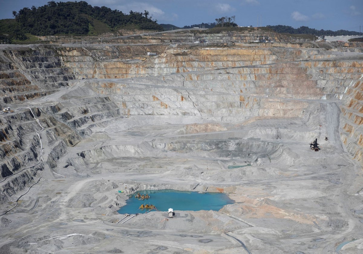 Una vista de la mina de cobre de Canadian First Quantum Minerals, en Panamá