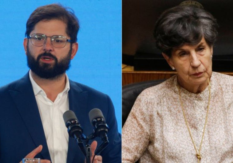 Gabriel Boric y la senadora Isabel Allende Bussi