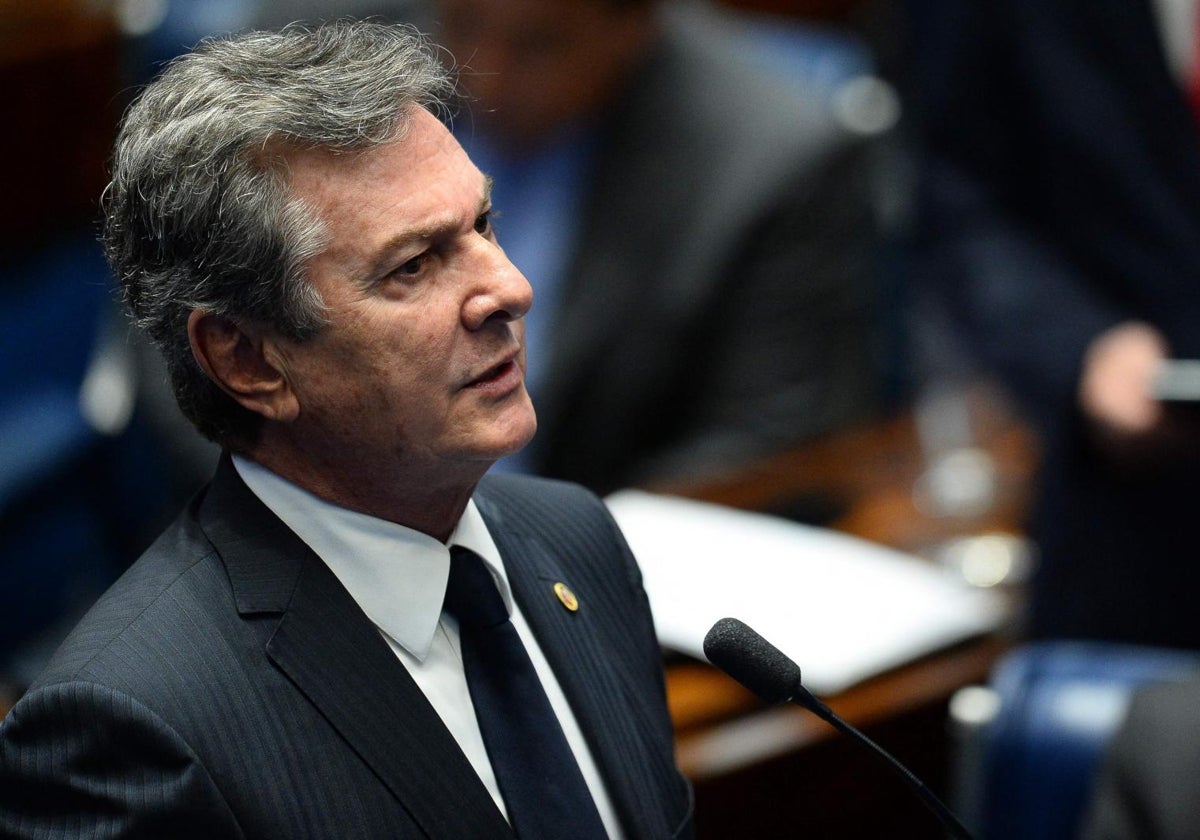 El expresidente Fernando Collor de Mello, durante su juicio político en 2016