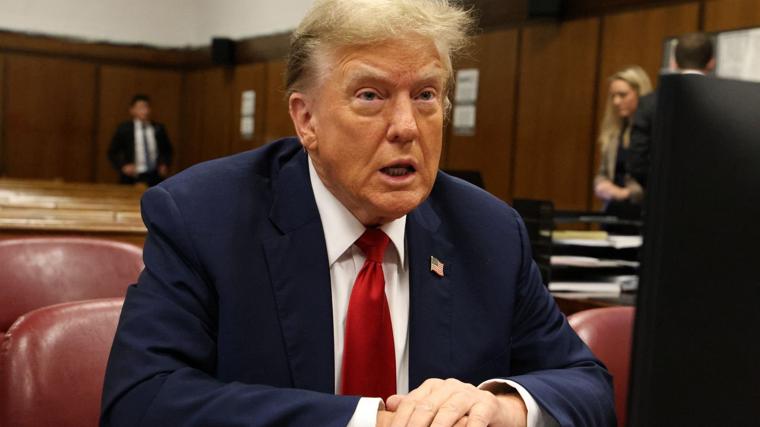 Donald Trump, durante el juicio en Nueva York en 2024 por la causa criminal