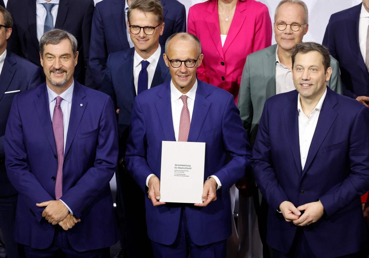 Firma del nuevo gobierno de coalición en Alemania