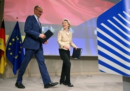 Merz refuerza a Von der Leyen en la guerra comercial con Trump