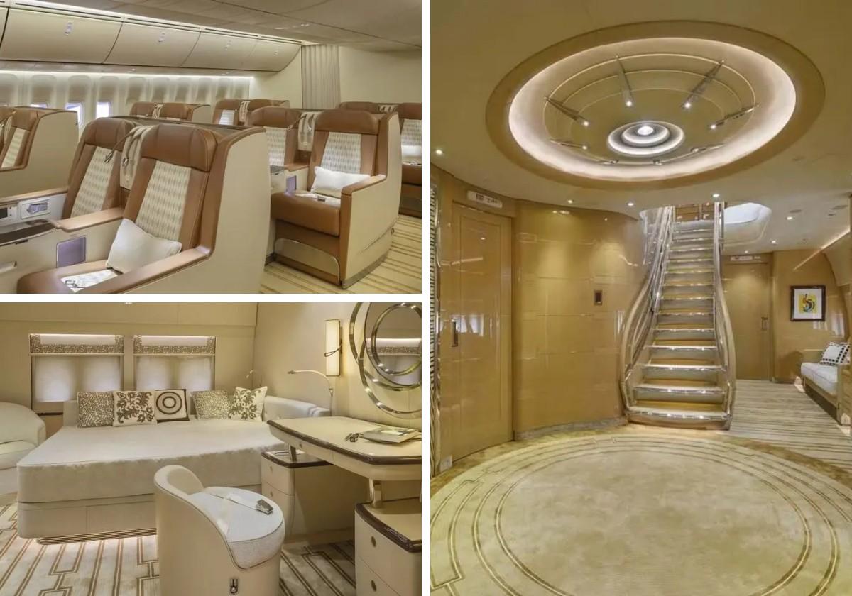 Las estancias principales del Boeing 747-8, el avión privado obsquiado a Trump