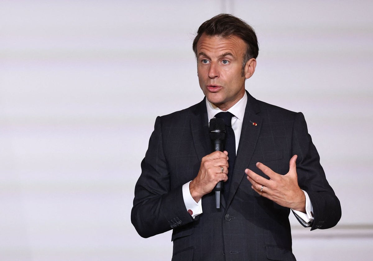 El presidente de Francia , Emmanuel Macron