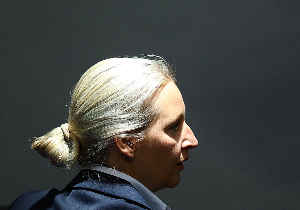 La colíder de Alternativa para Alemania (AfD), Alice Weidel, asiste a una sesión de la Cámara Baja del Parlamento, el Bundestag