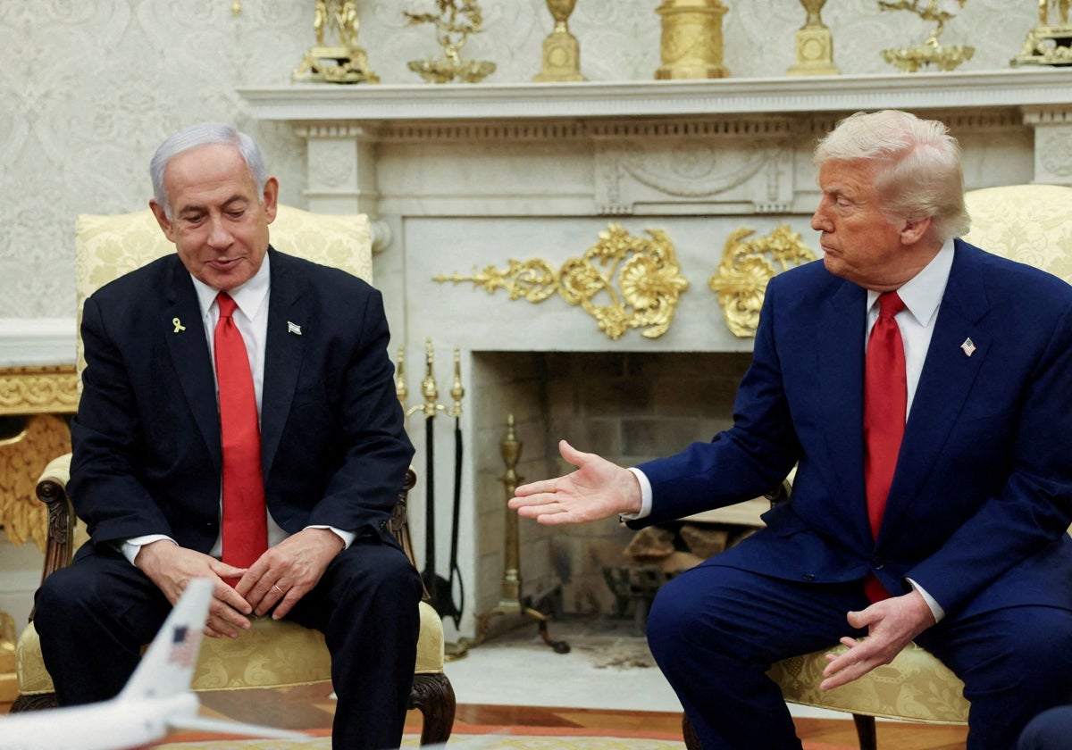 Netanyahu y Trump en la Casa Blanca