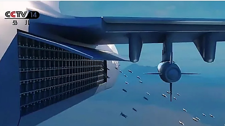 El Jiu Tian es apaz de liberar 100 drones