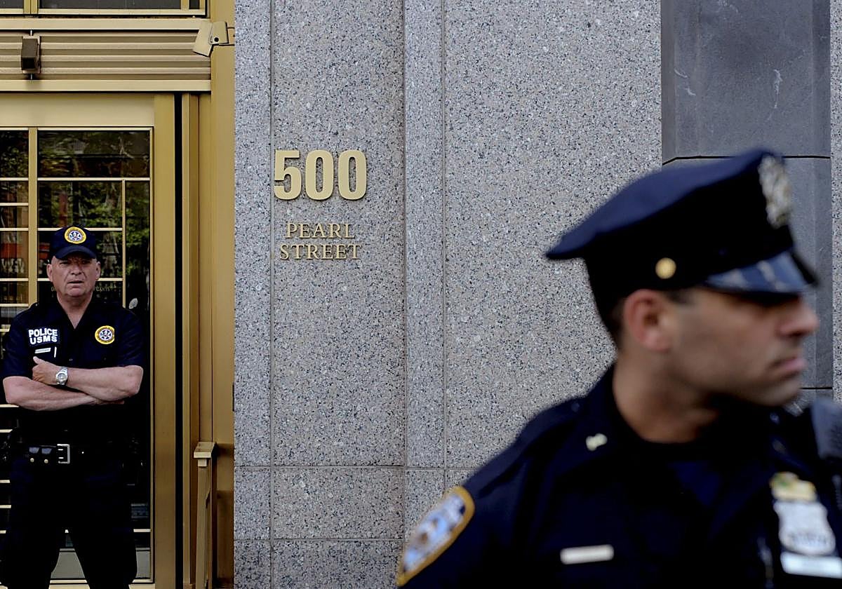 Policías federales de Nueva York en una imagen de archivo.
