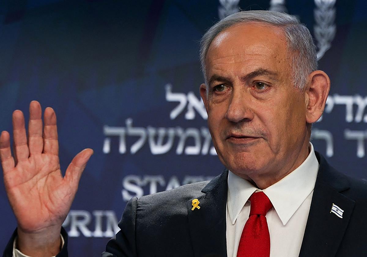 El primer ministros israelí, Benjamín Netanyahu