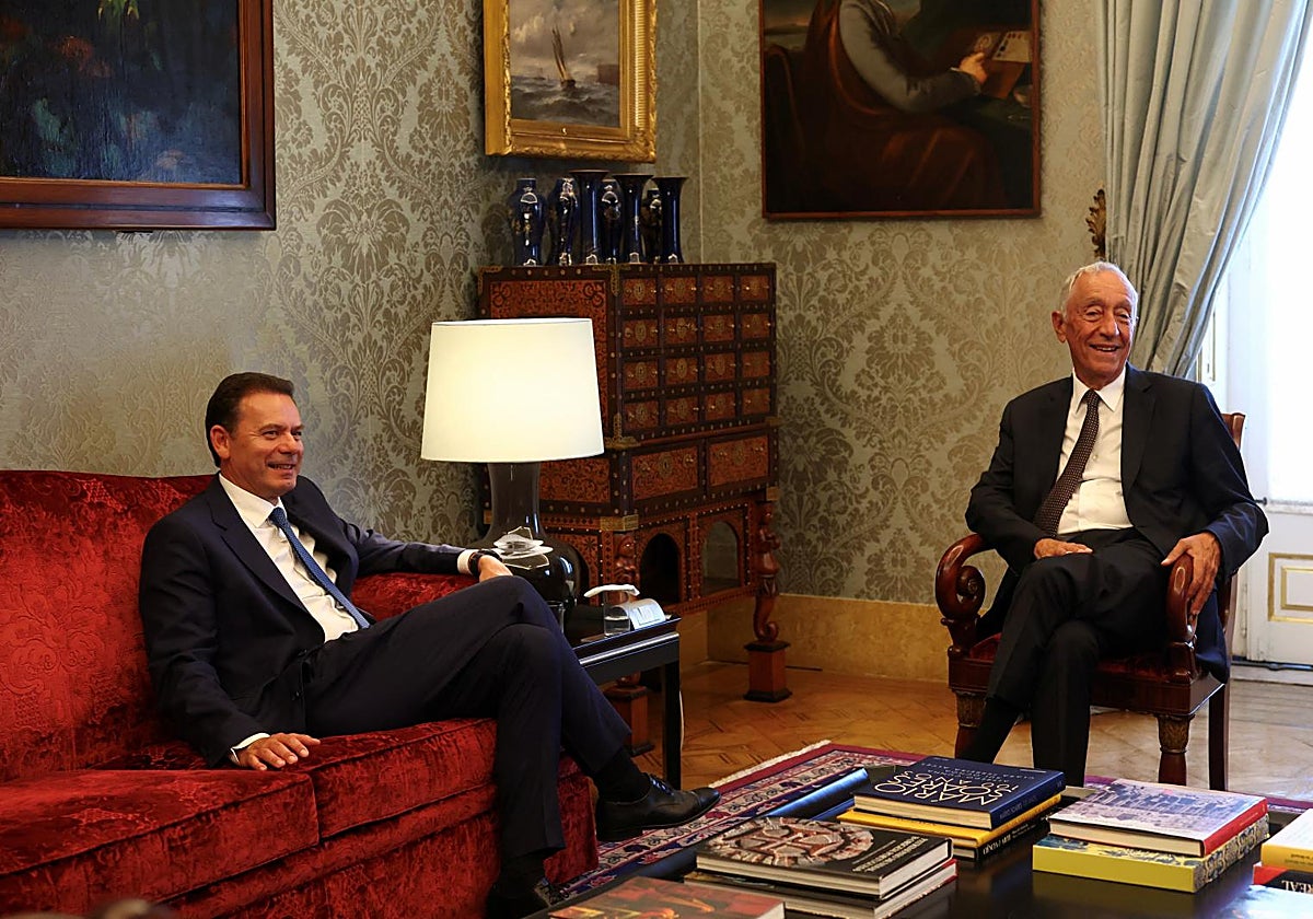 El reelegido primer ministro de Portugal, Luís Montenegro, reunido con el presidente Rebelo de Sousa, este jueves